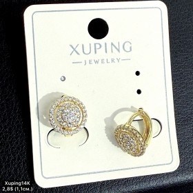Сережки Xuping14К 10918 (1,1см)